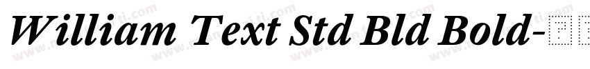 William Text Std Bld Bold字体转换